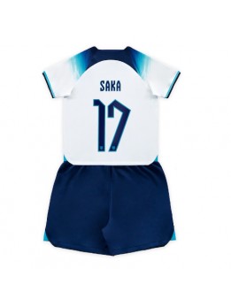 England Bukayo Saka #17 Heimtrikotsatz für Kinder WM 2022 Kurzarm (+ Kurze Hosen)